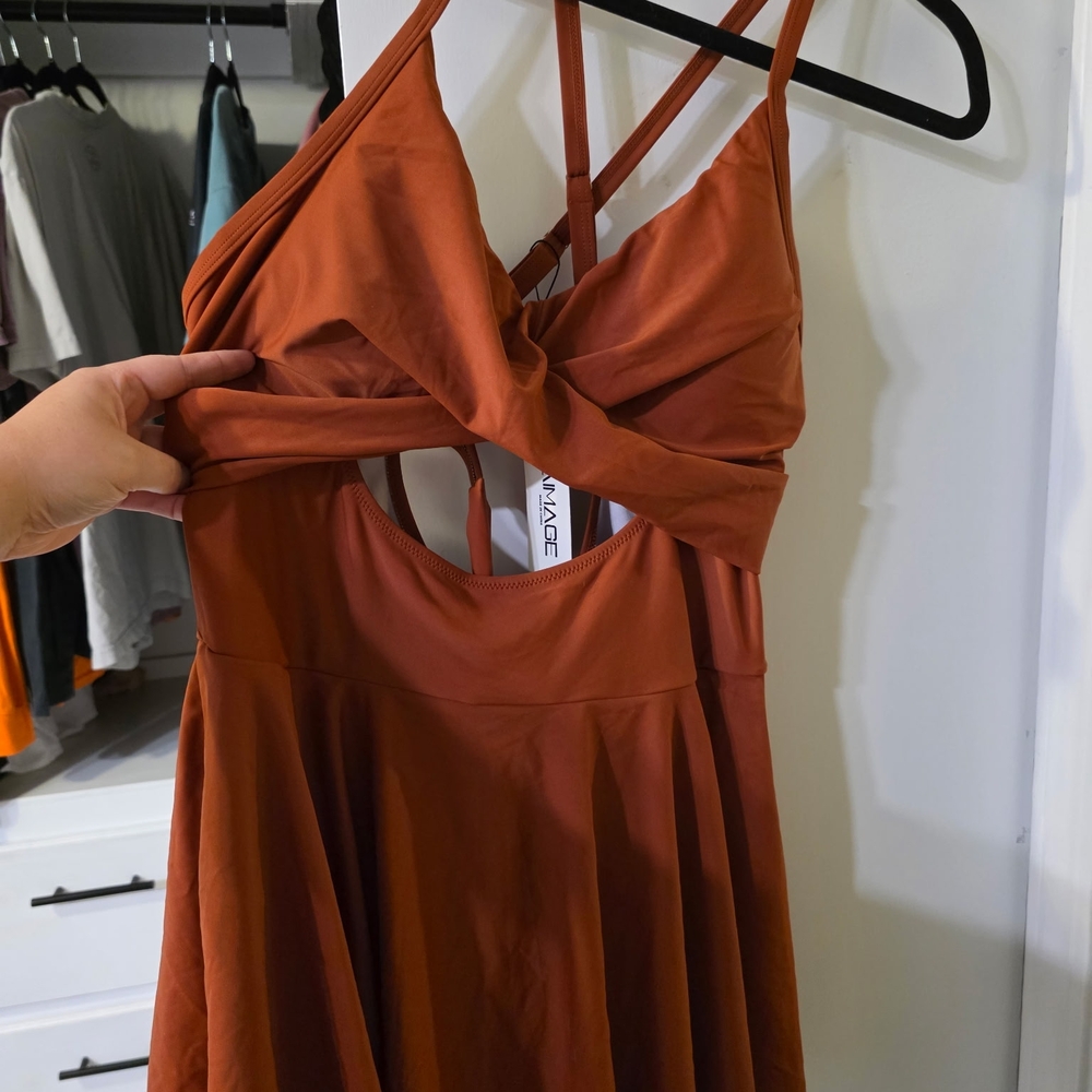 Rust Orange Strappy Dress